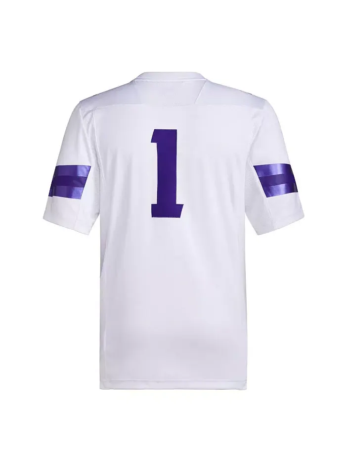 Мужская футбольная джерси Washington Huskies Premier #1 белого цвета adidas — изображение 3 из 3