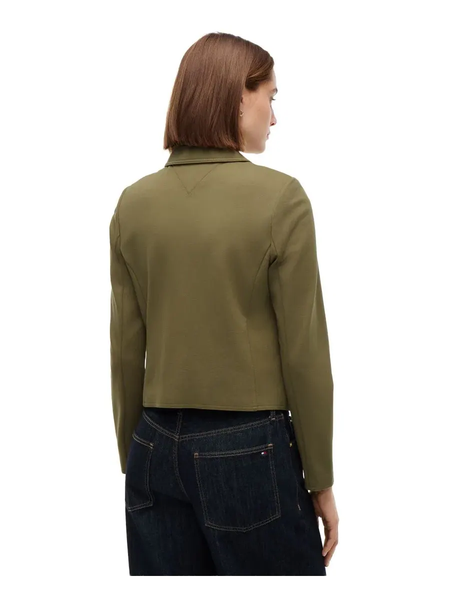 Жакет с воротником-стойкой Ponte Knit Band Collar Jacket Tommy Hilfiger, Utility Ol — изображение 4 из 4