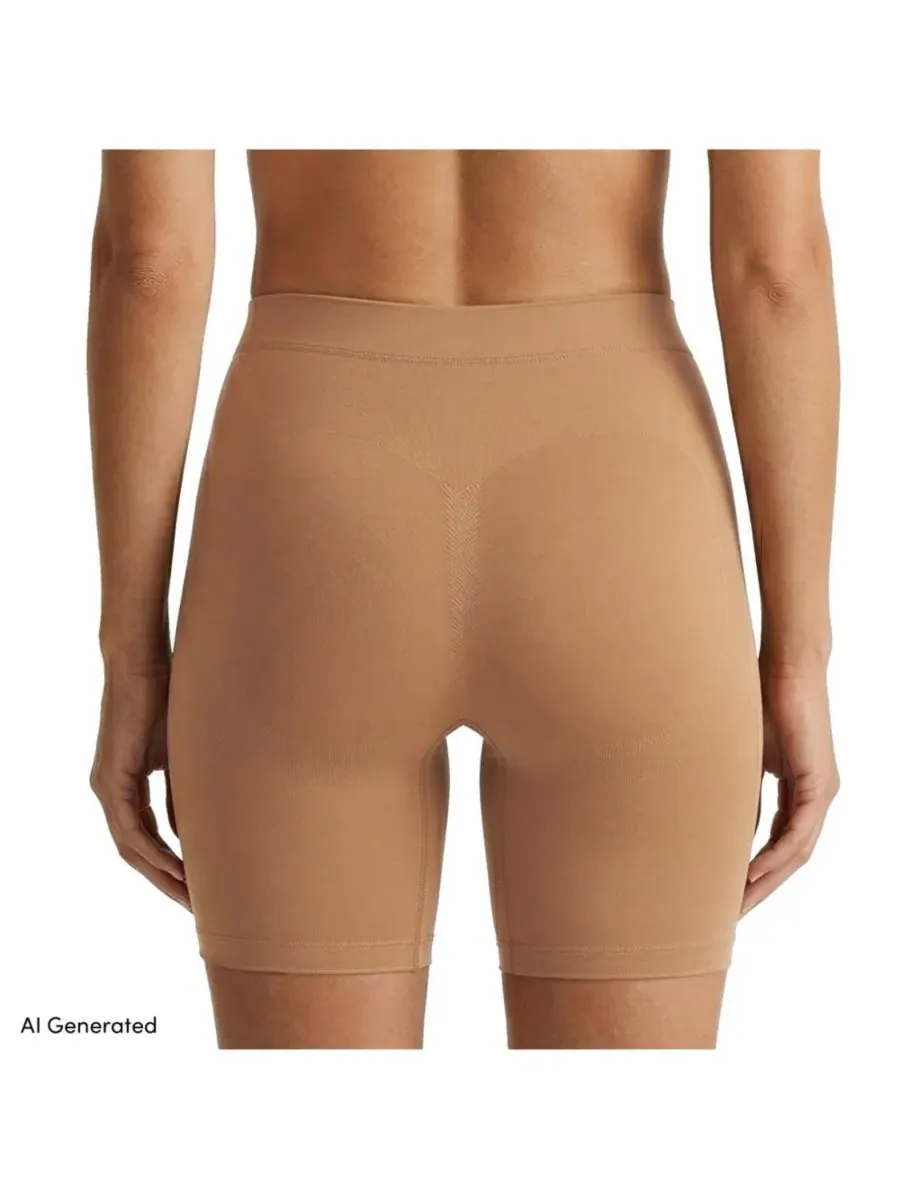 Утягивающие шорты Mid Waist Thigh Shaper Contour Flex Lands' End, Clay Bisque — изображение 3 из 3