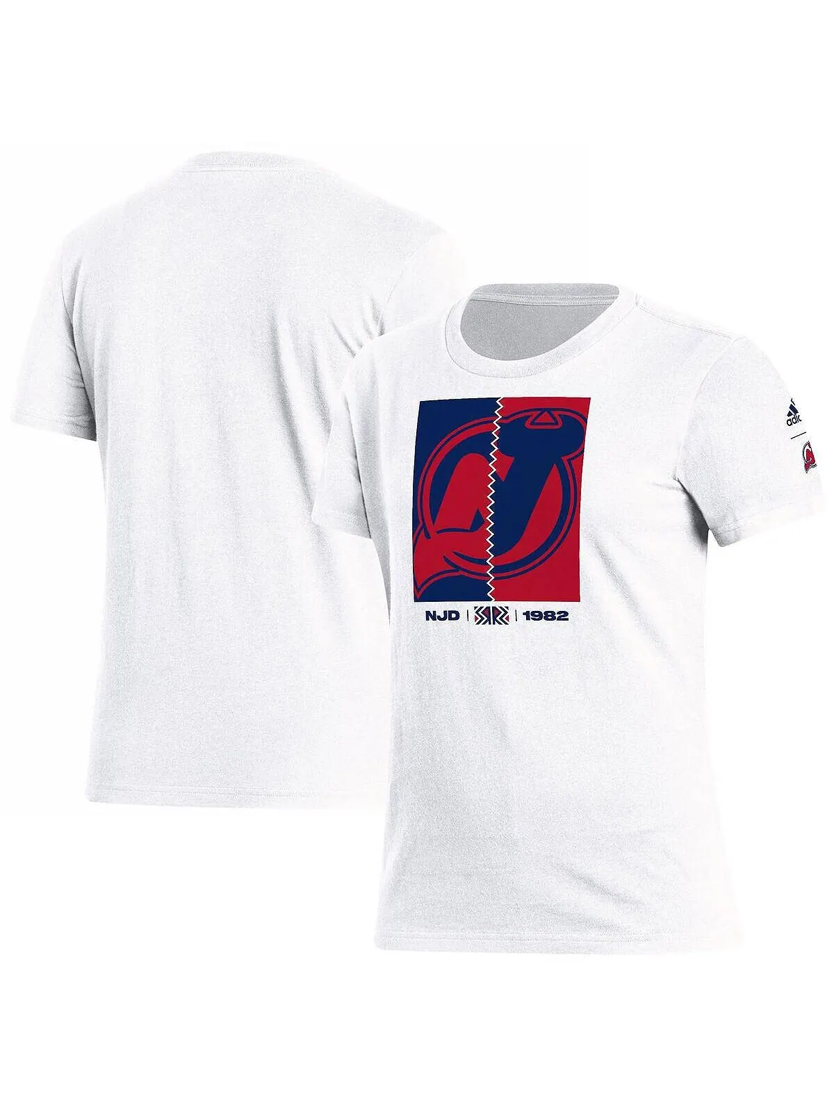 Женская белая футболка New Jersey Devils Reverse Retro 2.0 Playmaker adidas — изображение 1 из 3, белый