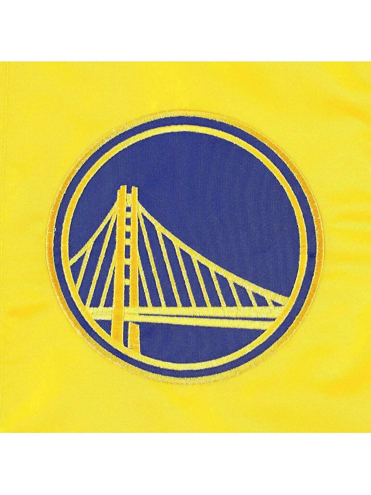 Мужская атласная университетская куртка с длинными кнопками Golden State Warriors Slider — изображение 4 из 4, золото