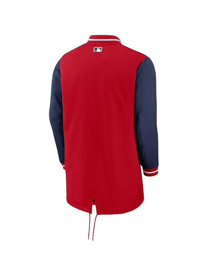 Мужская красная куртка St. Louis Cardinals Dugout Performance с застежкой-молнией на всю длину Nike — изображение 3 из 3