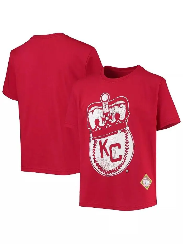 Красная футболка с логотипом Big Boys Kansas City Monarchs Negro League Stitches