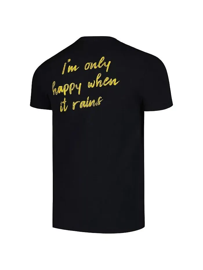 Мужская черная футболка с рисунком Garbage I'm Only Happy When It Rains Manhead Merch — изображение 3 из 3