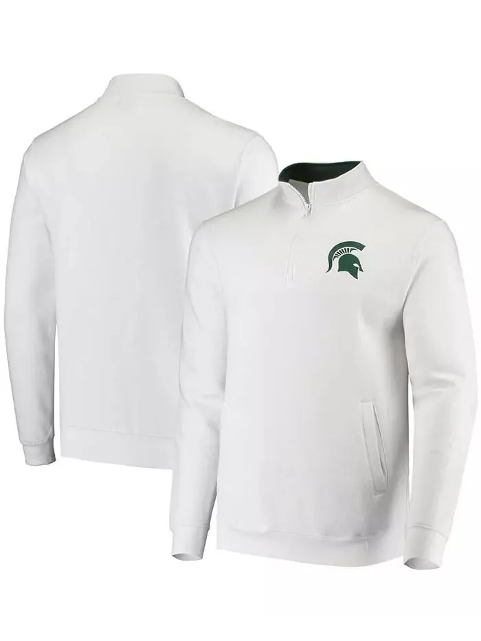 Мужская белая толстовка с логотипом Michigan State Spartans Tortugas на молнии Colosseum — изображение 1 из 4