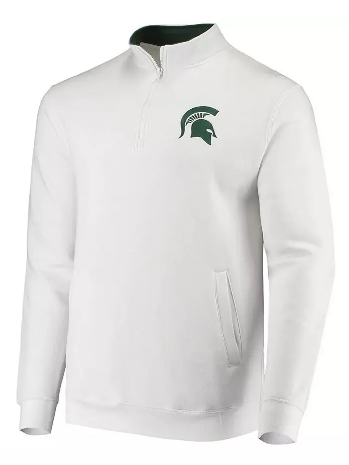 Мужская белая толстовка с логотипом Michigan State Spartans Tortugas на молнии Colosseum — изображение 2 из 4