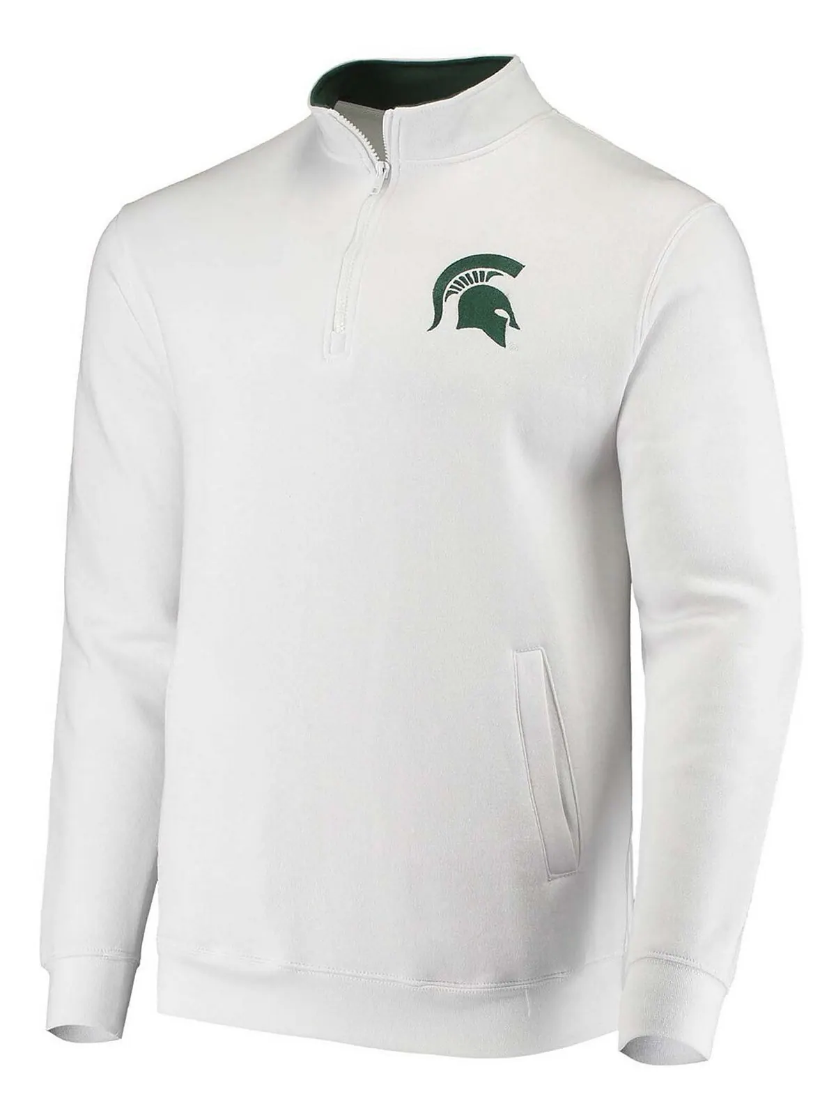 Мужская белая куртка michigan state spartans tortugas logo с молнией на четверть Colosseum — изображение 2 из 4, белый