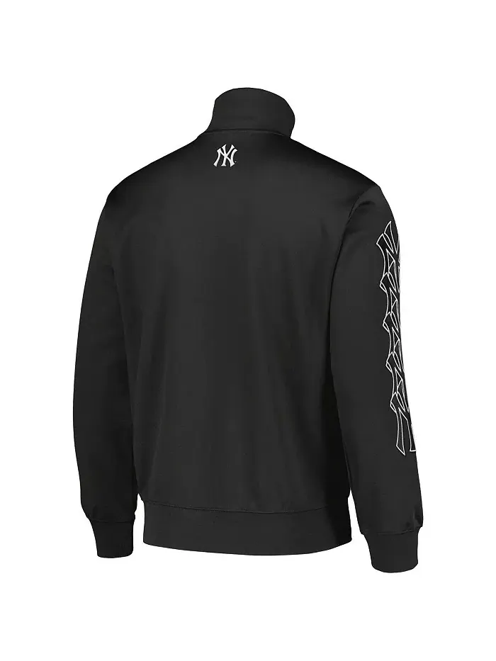 Мужская черная бейсбольная куртка New York Yankees Pitcher на молнии PLEASURES — изображение 3 из 3