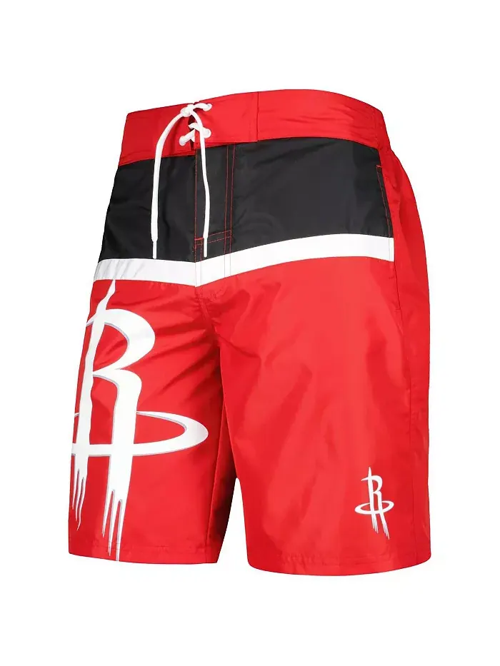 Мужские плавки Houston Rockets Sea Wind красные G-III Sports by Carl Banks — изображение 2 из 3