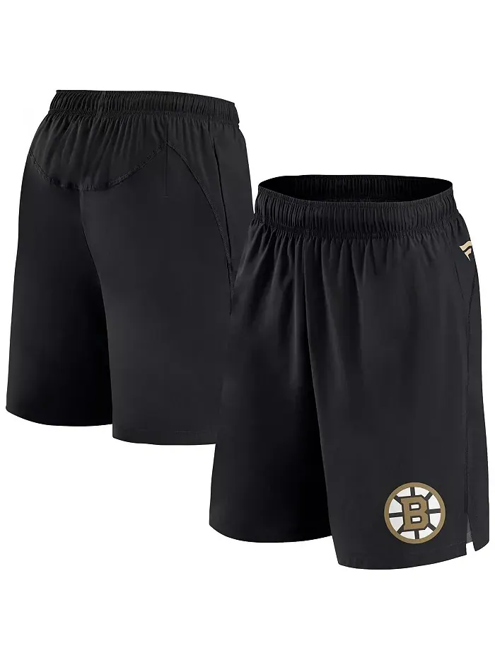 Мужские шорты Boston Bruins Authentic Pro Tech черного цвета Fanatics