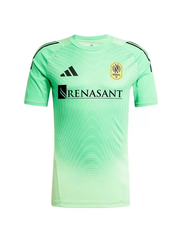 Мужская вратарская футболка Nashville SC 2025 зеленого цвета adidas — изображение 2 из 3