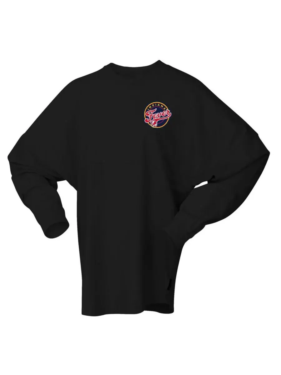 Spirit Jersey Женская черная футболка с длинными рукавами в стиле «Индиана Фэвер» оверсайз, в стиле — изображение 3 из 3