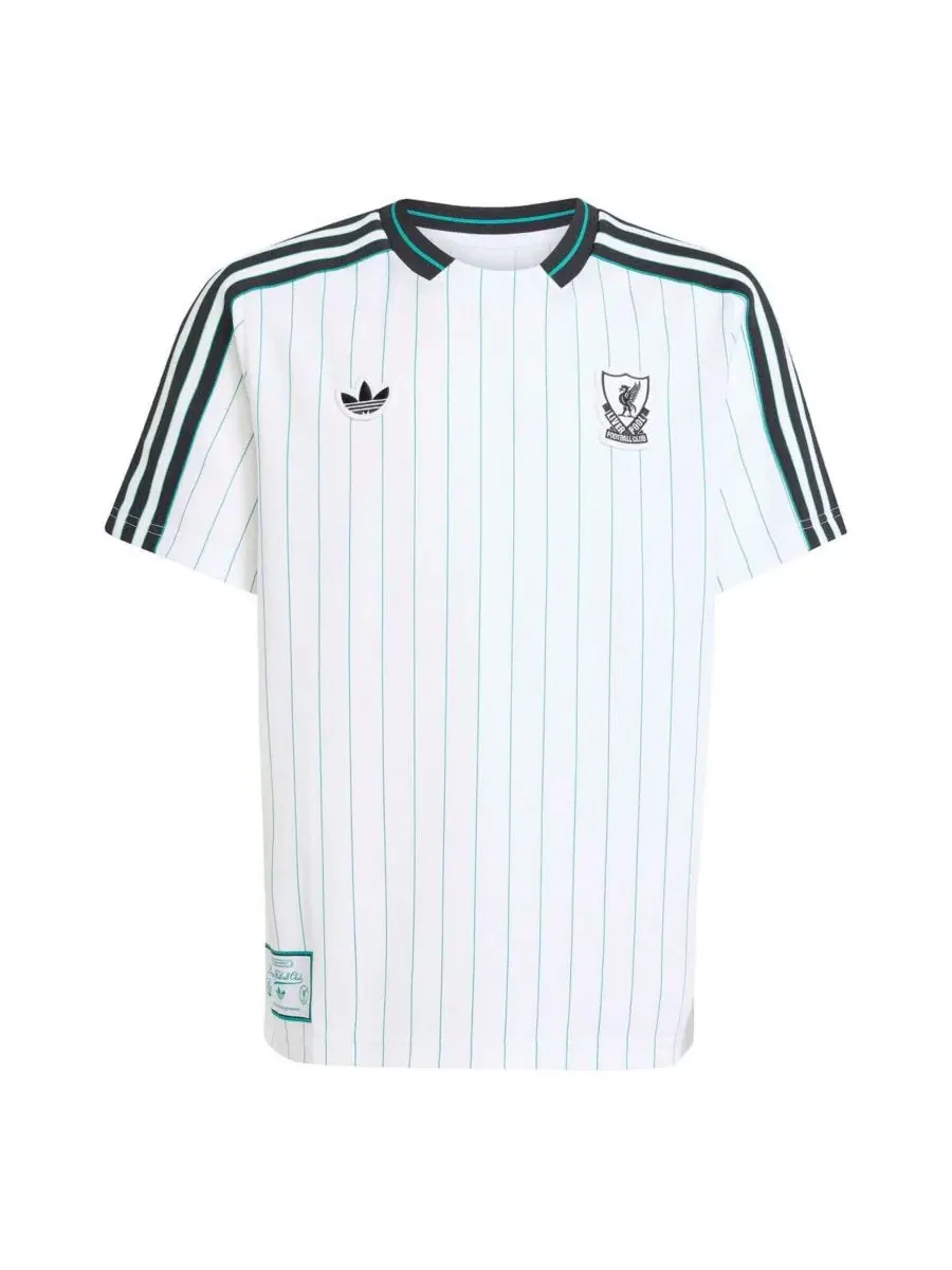 Adidas Большая белая футболка "Ливерпуль Террас Иконс" для мальчиков и девочек — изображение 3 из 4, белый