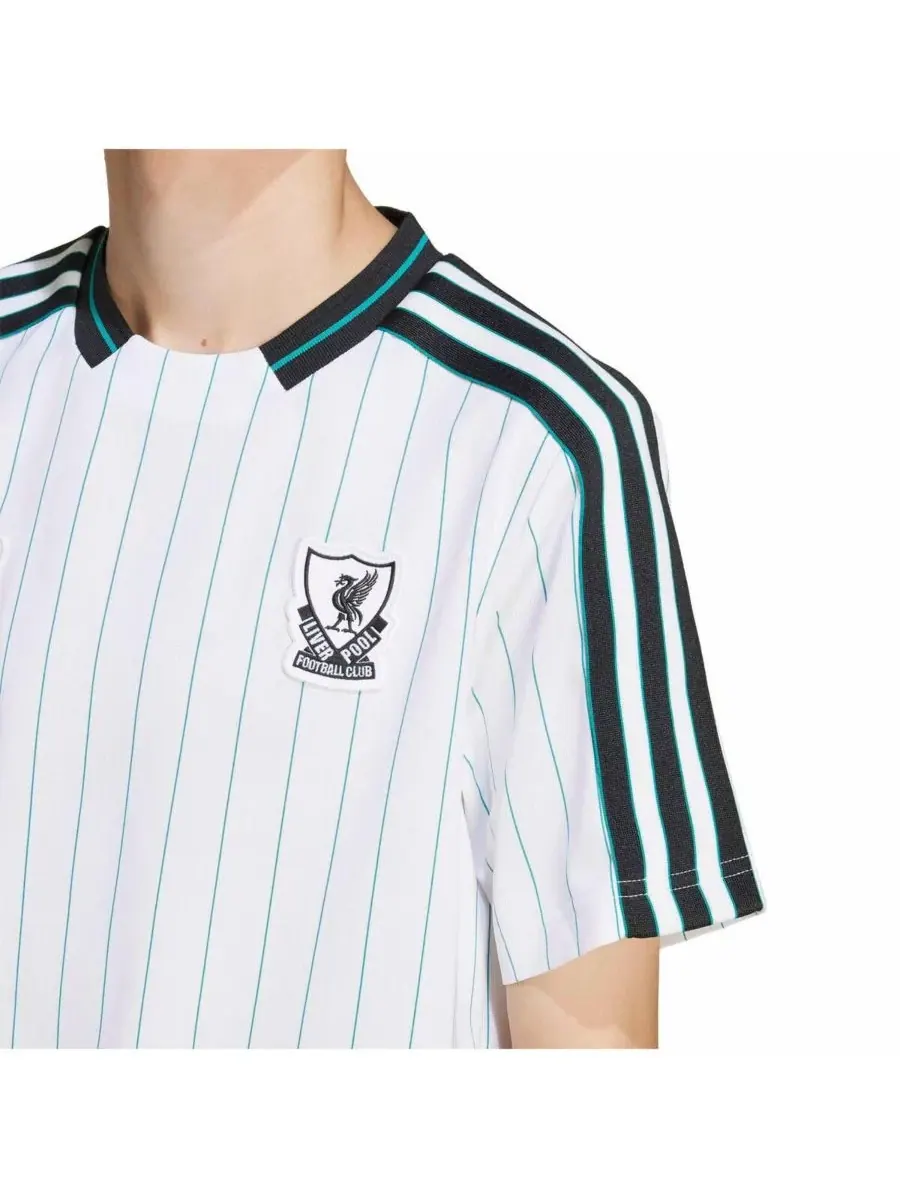 Adidas Большая белая футболка "Ливерпуль Террас Иконс" для мальчиков и девочек — изображение 4 из 4, белый