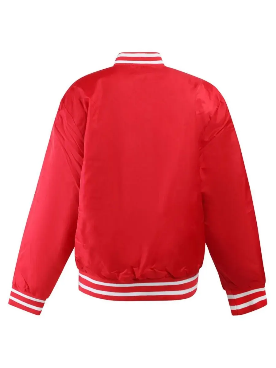 Женская алая куртка Ohio State Buckeyes A-Game Varsity с застежкой на кнопках Hype And Vice — изображение 2 из 3, алый
