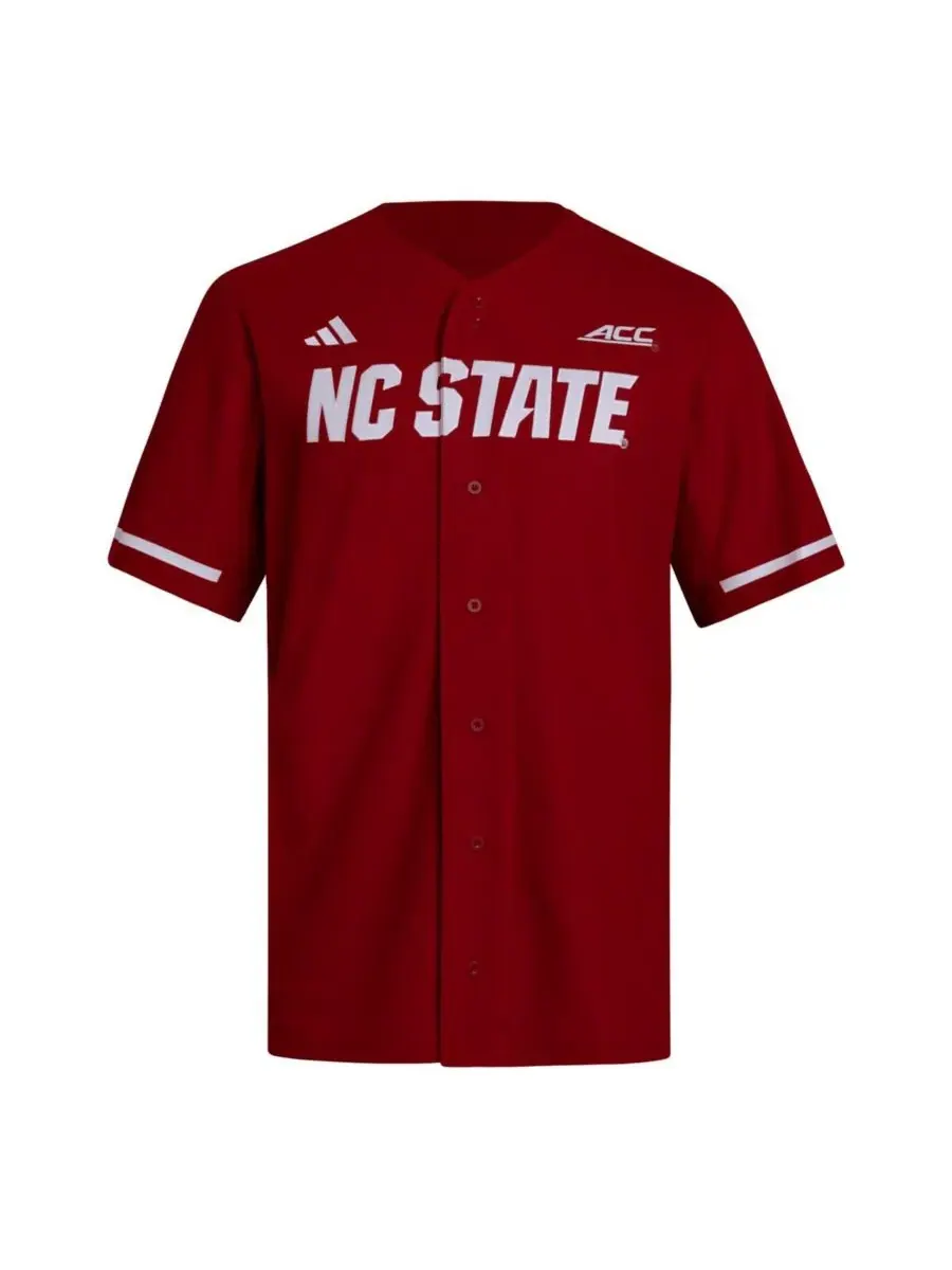 Adidas Мужская красная реплика бейсбольной майки NC State Wolfpack — изображение 2 из 3, красный