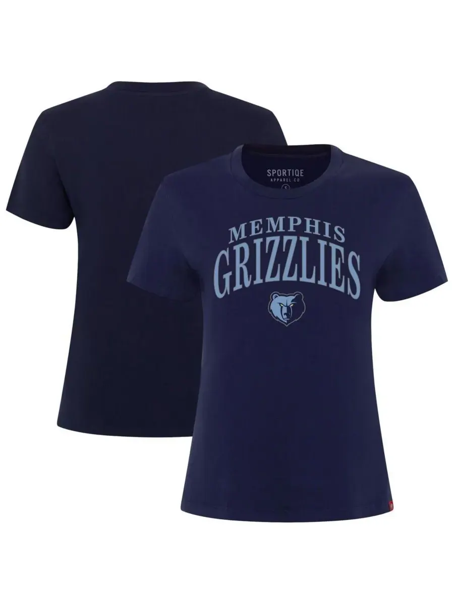 Sportiqe Женская темно-синяя футболка Memphis Grizzlies Arcadia Boxy — синий