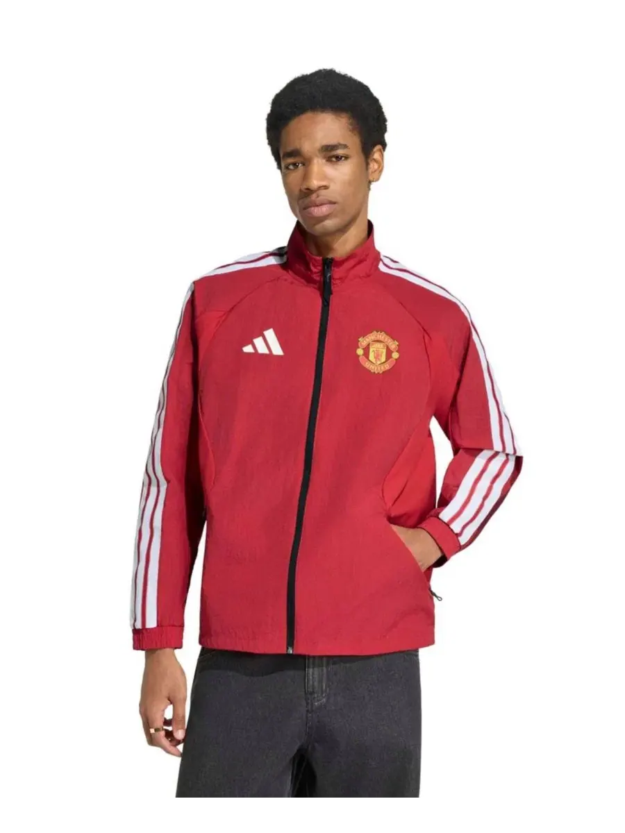 Куртка-ветровка мужская с полной застежкой-молнией Manchester United 2026 adidas