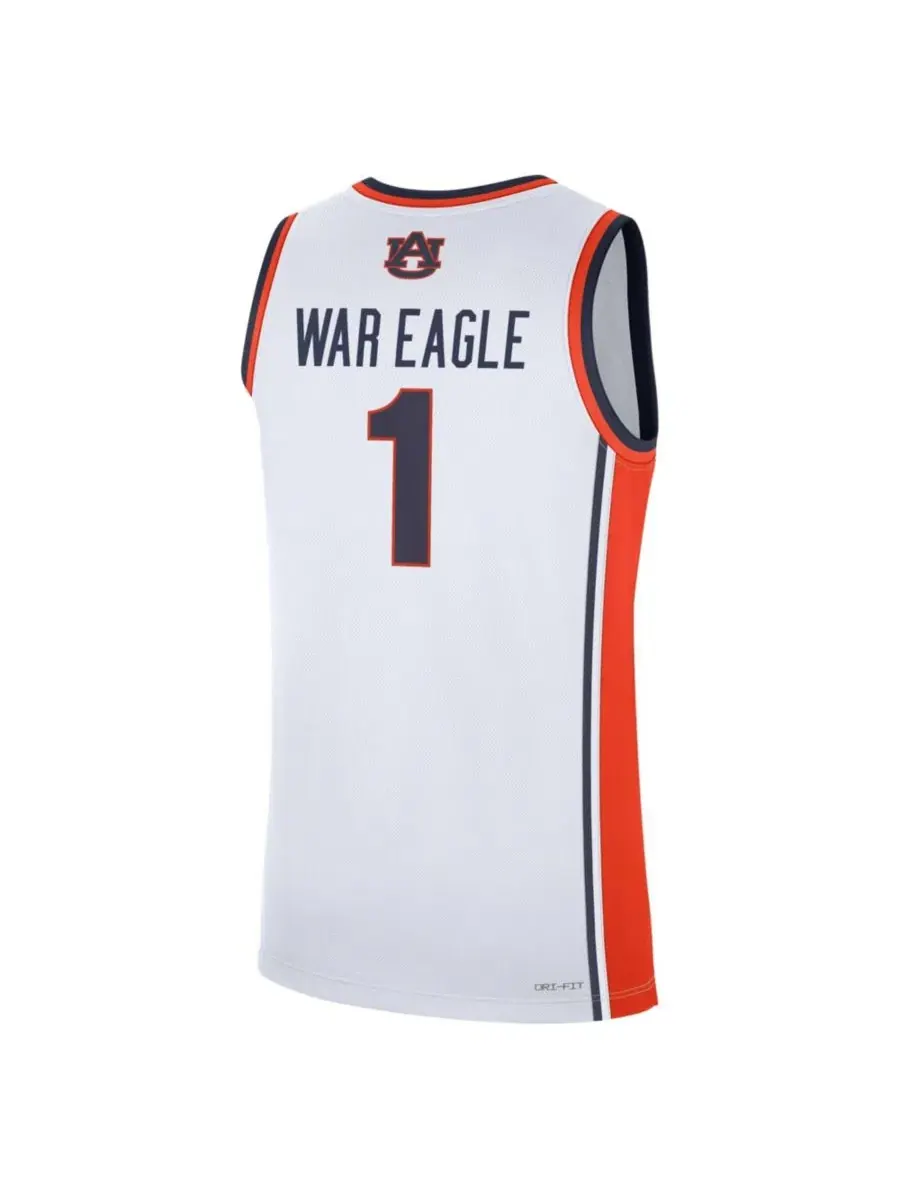Мужская баскетбольная джерси Nike Auburn Tigers с принтом — изображение 2 из 3, белый
