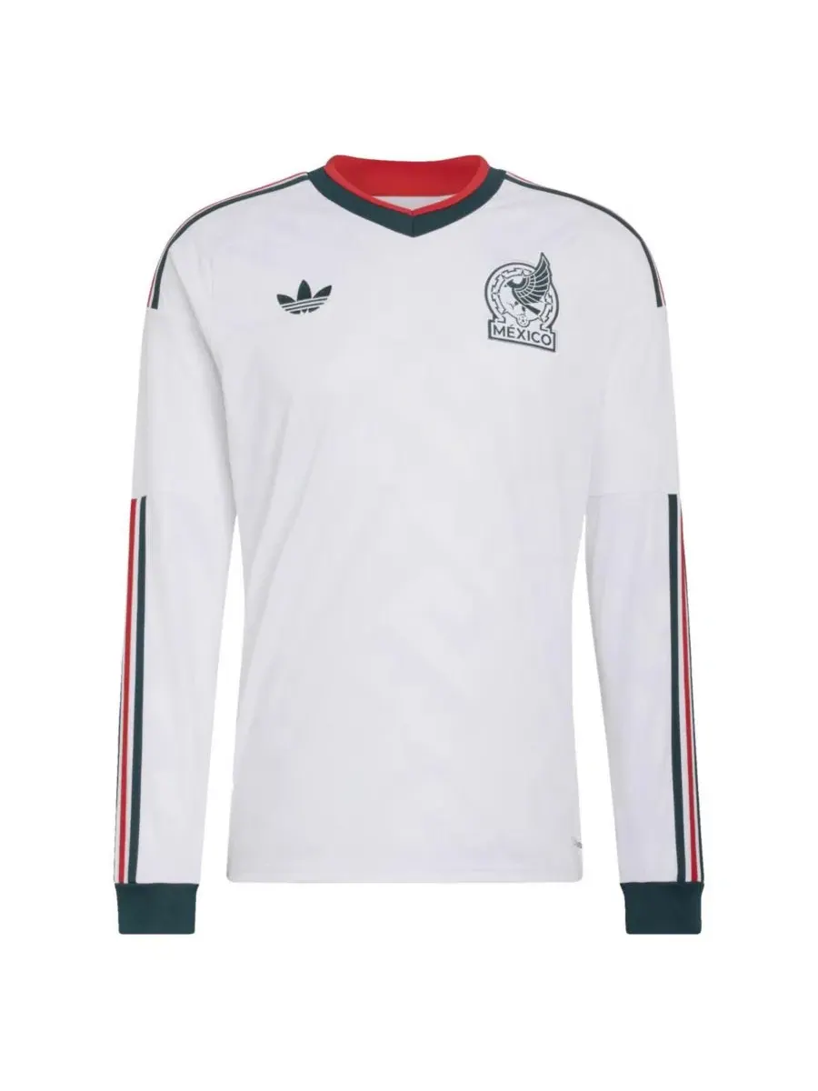 Футболка с длинным рукавом реплика Mexico National Team FIFA World Cup 2026 adidas — изображение 2 из 3, белый