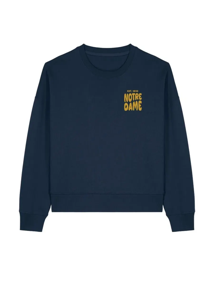 Женский свитшот Navy Cloud с принтом Notre Dame Fighting Irish Uscape Apparel — изображение 2 из 4, темно-синий