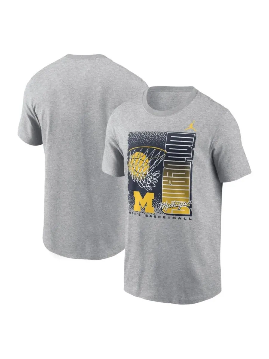 Футболка Nike Michigan Wolverines Basketball Refresh с коротким рукавом Jordan