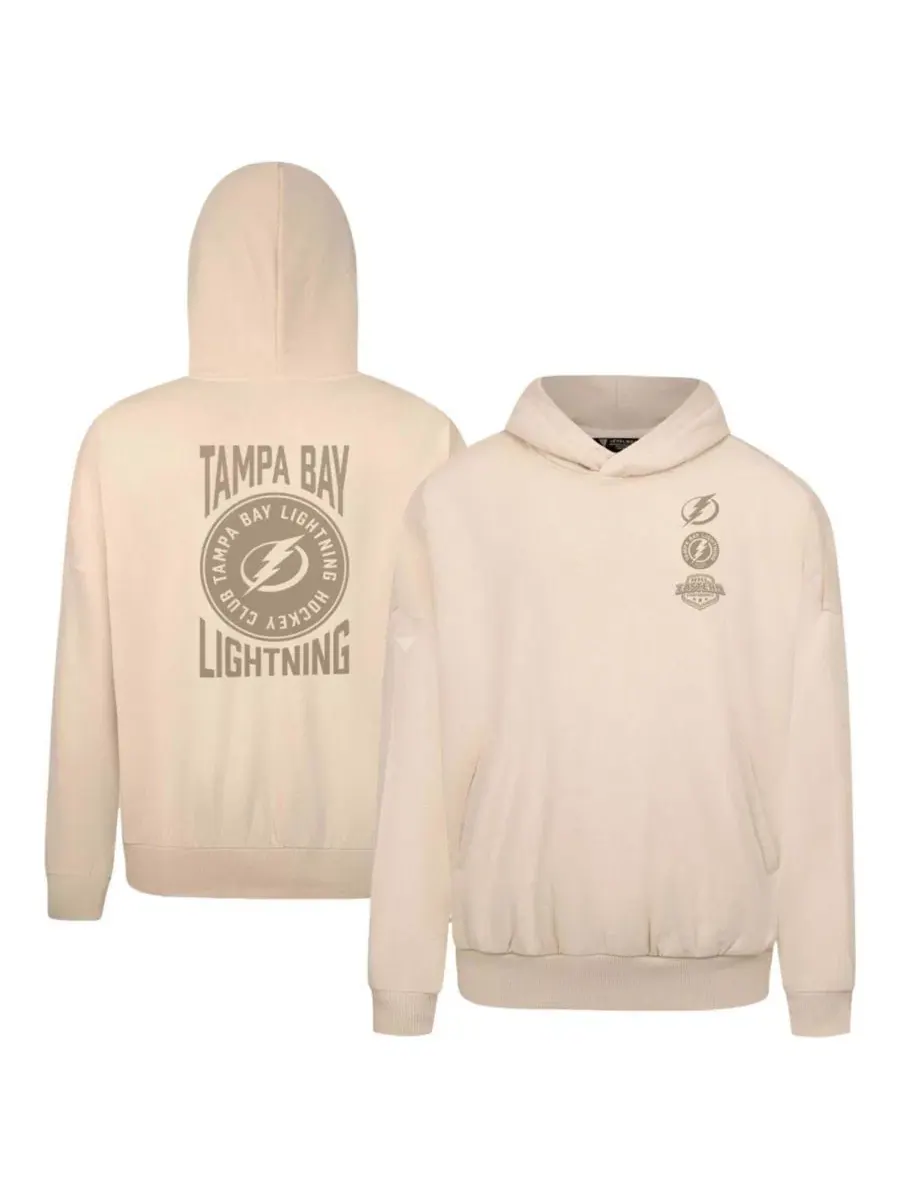 Худи-пуловер с принтом Tampa Bay Lightning LevelWear — бежевый