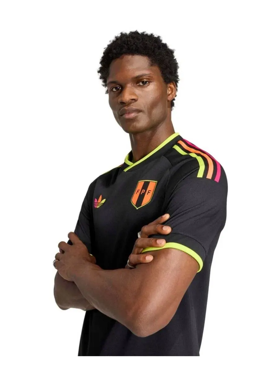Футболка с коротким рукавом для болельщиков, Peru National Team 2026 Away Replica Jersey adidas — изображение 4 из 5, черный