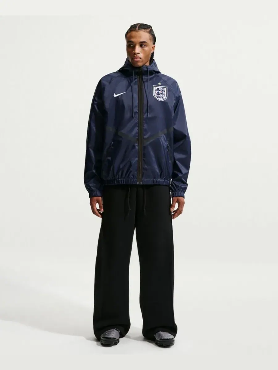 Мужская куртка-ветровка с капюшоном England National Team 2026 Anthem Dri-FIT Nike