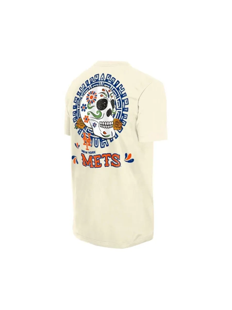 Футболка с длинным рукавом с принтом Dia de los Muertos Sugar Skull New Era — изображение 4 из 4, прозрачный