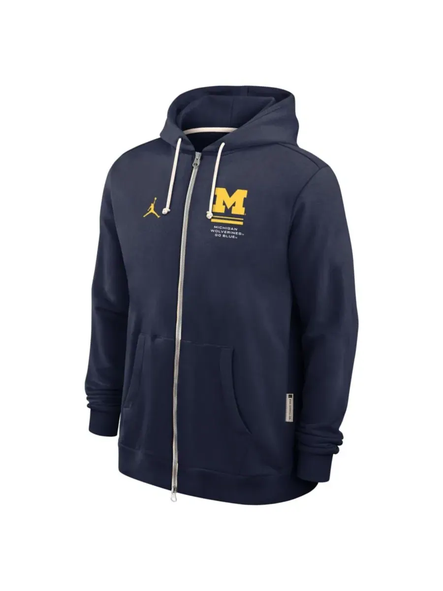 Худи с капюшоном и полной застежкой-молнией Michigan Wolverines 2026 Sideline Standard Issue — изображение 2 из 3