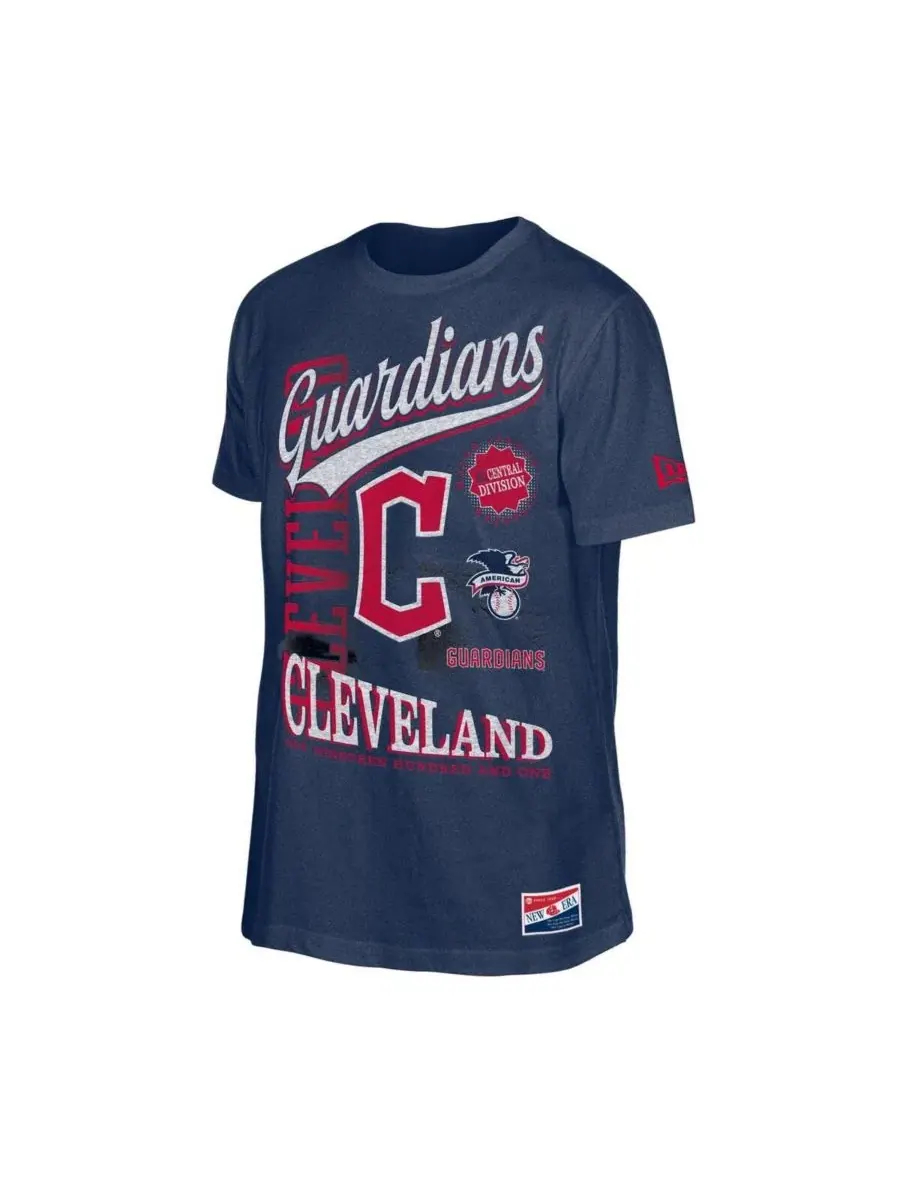 Футболка оверсайз с принтом Cleveland Guardians New Era — изображение 3 из 4, темно-синий