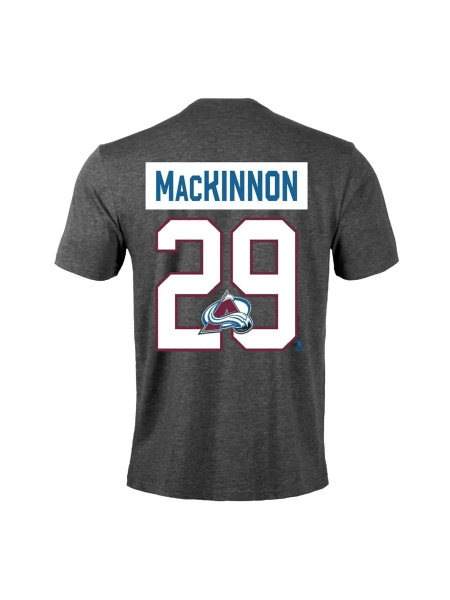 Футболка с принтом Nathan MacKinnon LevelWear — изображение 3 из 3, серый