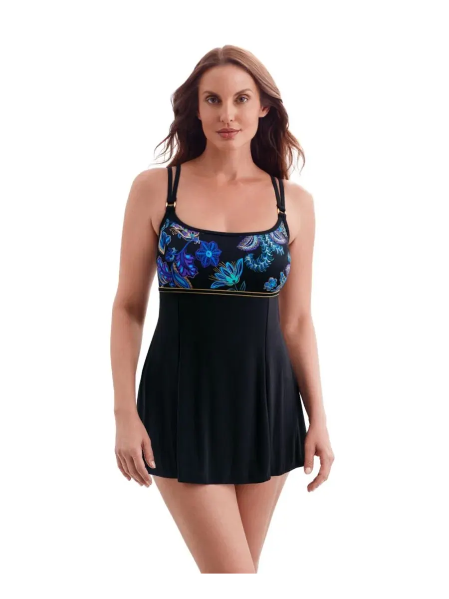 Платье для плавания с длинным торсом Gilded Garden Empire Princess Seam Long Torso Swim Dress with — без цвета