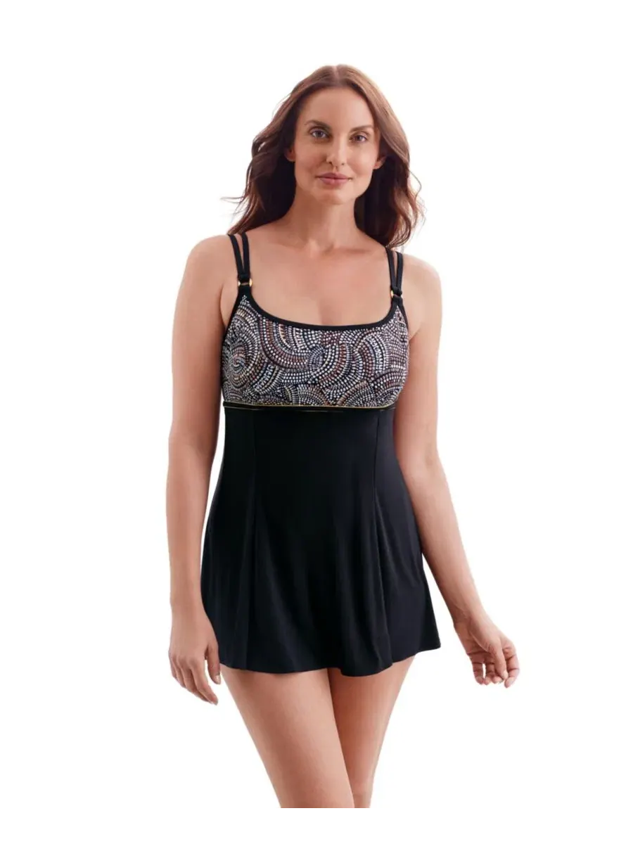 Платье для плавания с длинным торсом Gilded Garden Empire Princess Seam Long Torso Swim Dress — без цвета