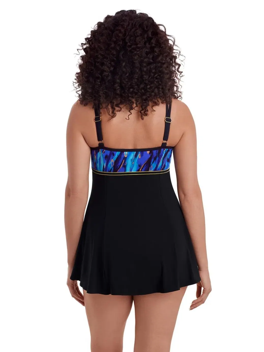 Платье для плавания с принтом Gilded Garden Empire Princess Seam Long Torso Swim Dress with — изображение 3 из 3