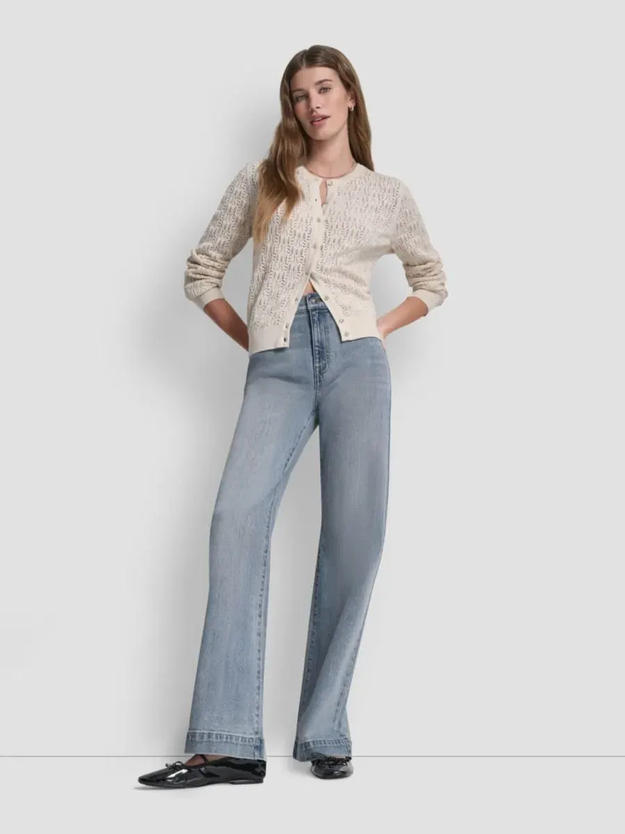 Джинсы с высокой посадкой, свободного кроя клеш, модель Relaxed Flare DKNY Jeans, Bryant — изображение 2 из 5