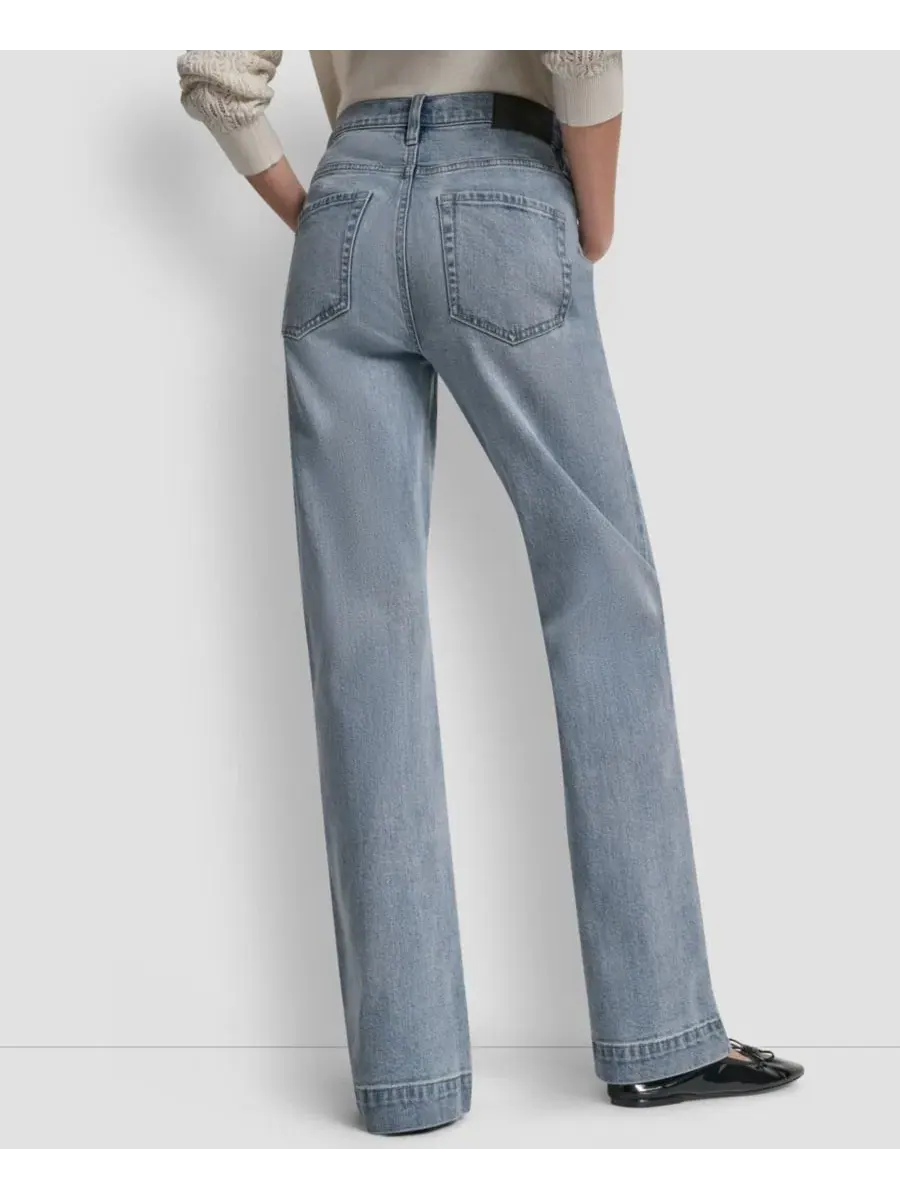 Джинсы с высокой посадкой, свободного кроя клеш, модель Relaxed Flare DKNY Jeans, Bryant — изображение 3 из 5