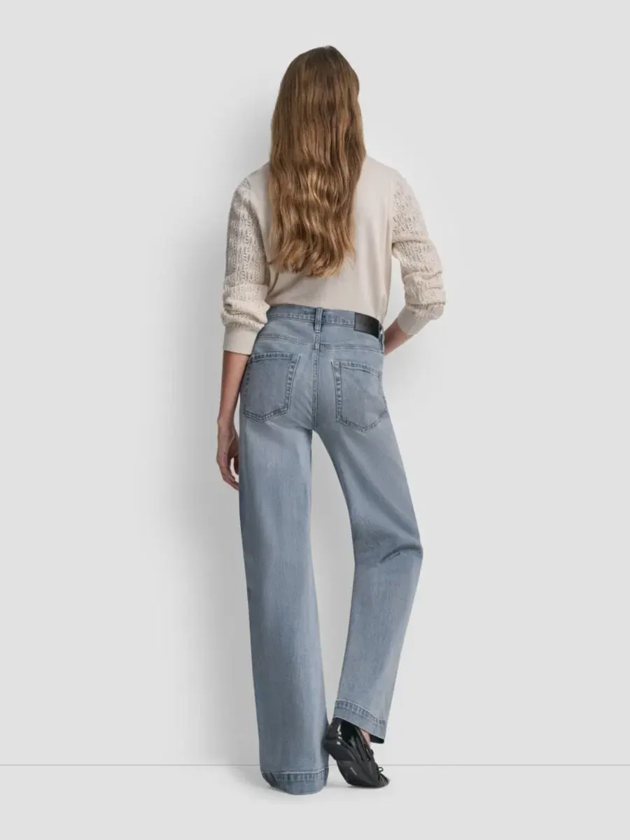 Джинсы с высокой посадкой, свободного кроя клеш, модель Relaxed Flare DKNY Jeans, Bryant — изображение 5 из 5