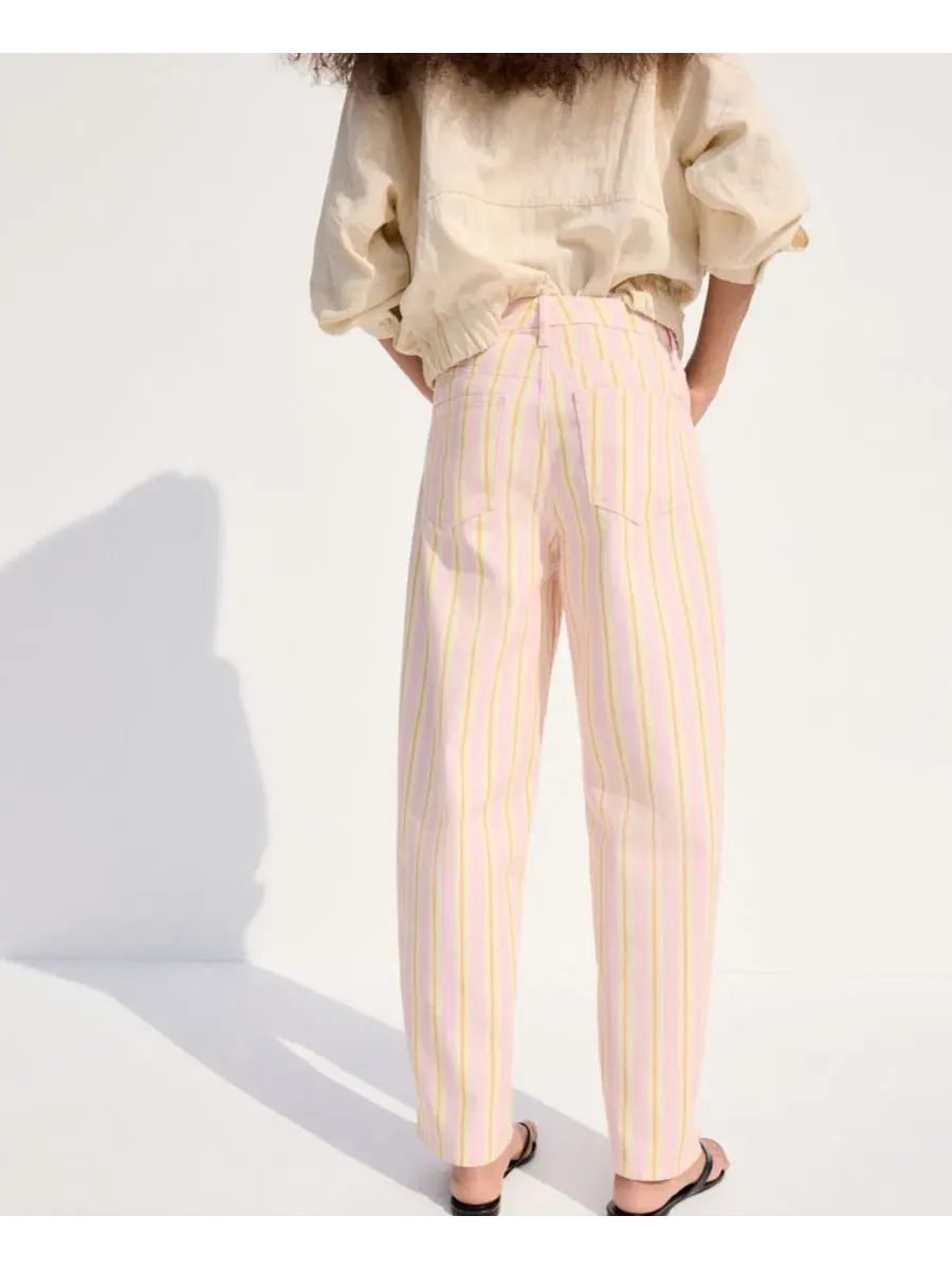Джинсы-балун с принтом в полоску MANGO, Light Pastel — изображение 6 из 6