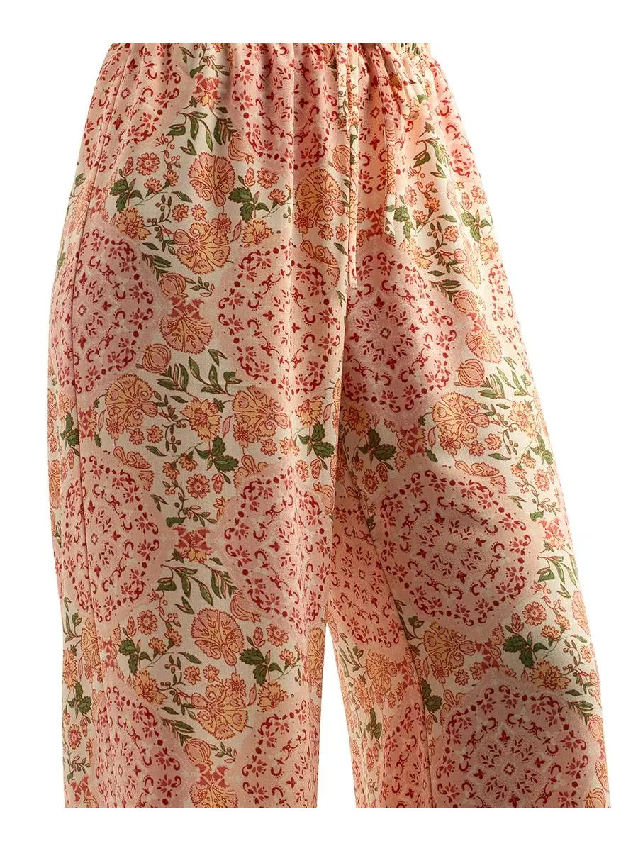 Штаны с широкой штаниной на кулиске BCX, Peach Medallion Single Border — изображение 4 из 5
