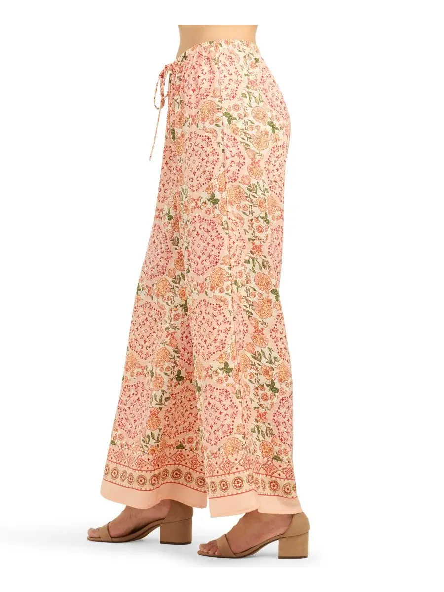 Штаны с широкой штаниной на кулиске BCX, Peach Medallion Single Border — изображение 5 из 5