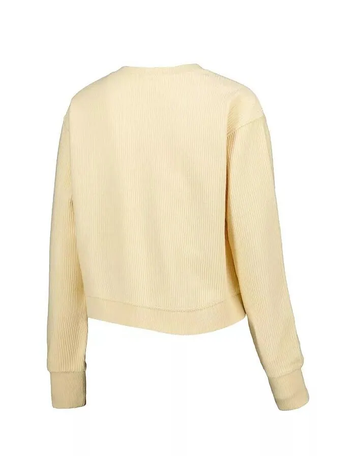 Женский кремовый свитшот Wisconsin Badgers Classic Campus Corded Timber League Collegiate Wear — изображение 2 из 3