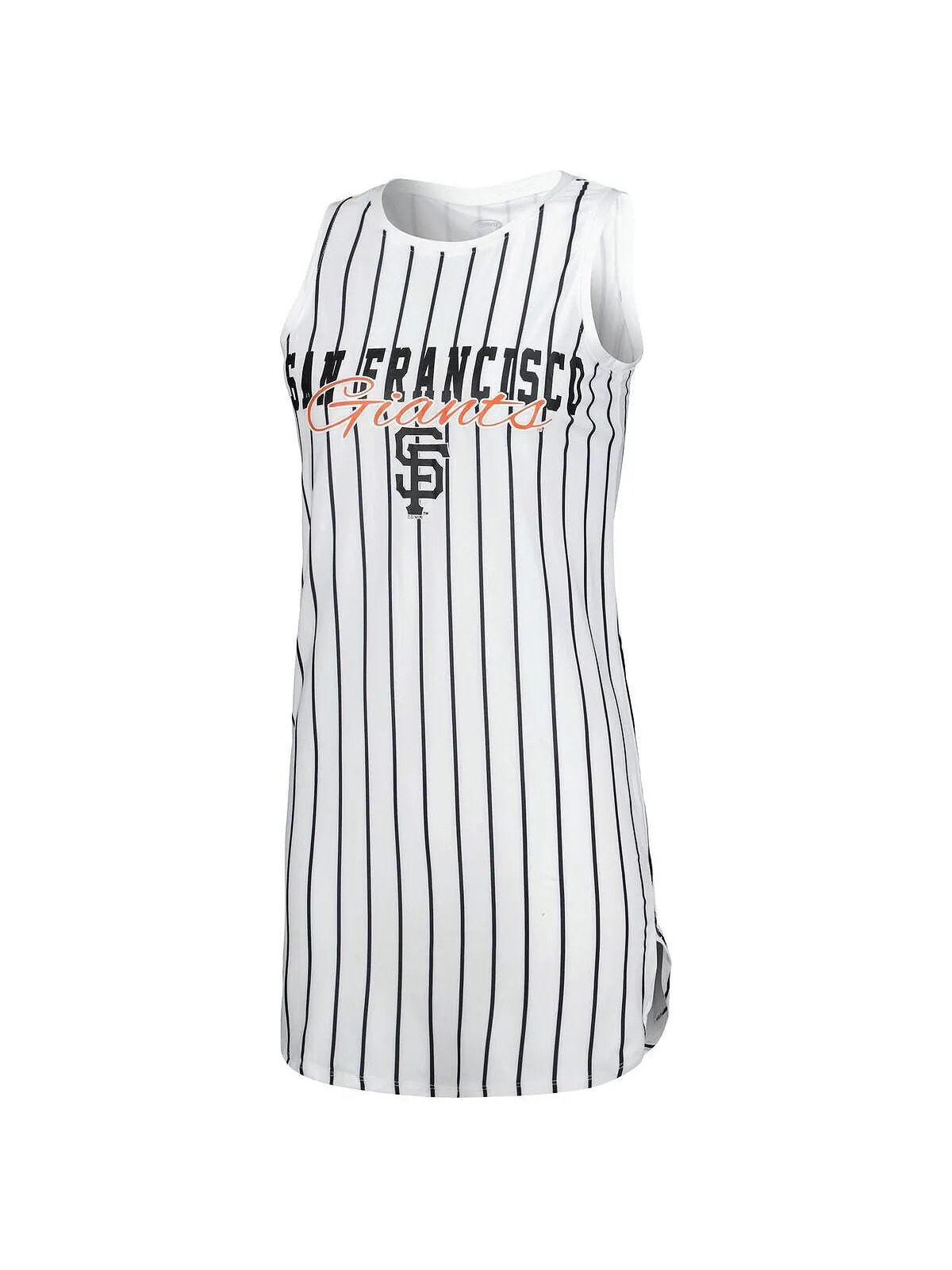 Женская белая ночная рубашка без рукавов в тонкую полоску San Francisco Giants Reel Concepts Sport — изображение 2 из 3