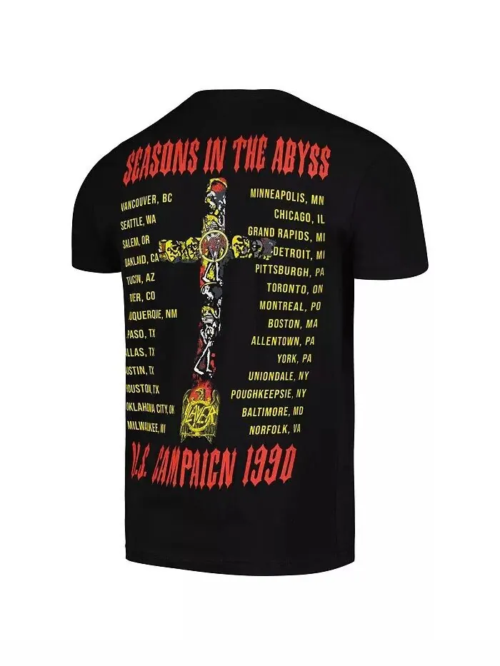 Мужская черная футболка Slayer Sia Graphic Tour Global Merch — изображение 3 из 3