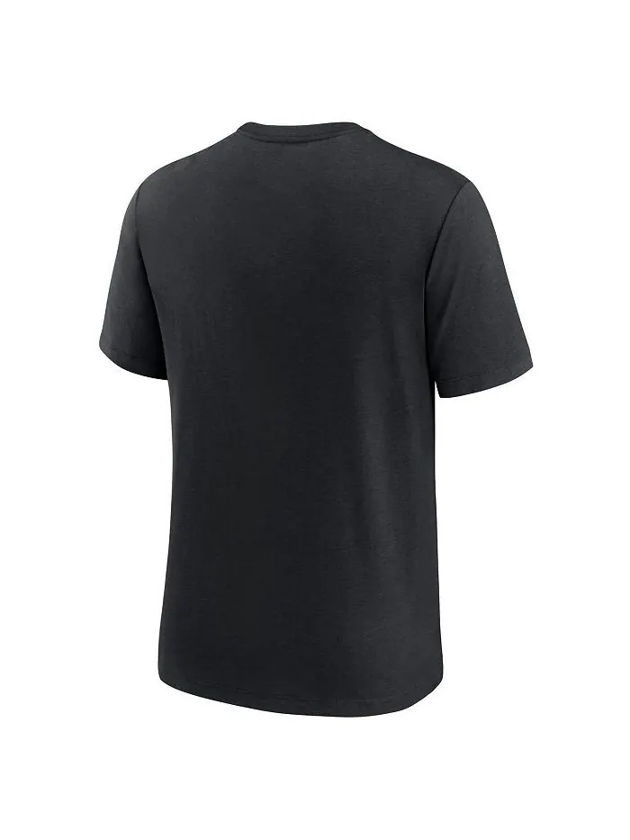 Мужская черная футболка Tri-Blend с логотипом New Orleans Saints Rewind Playback Nike — изображение 3 из 3, черный