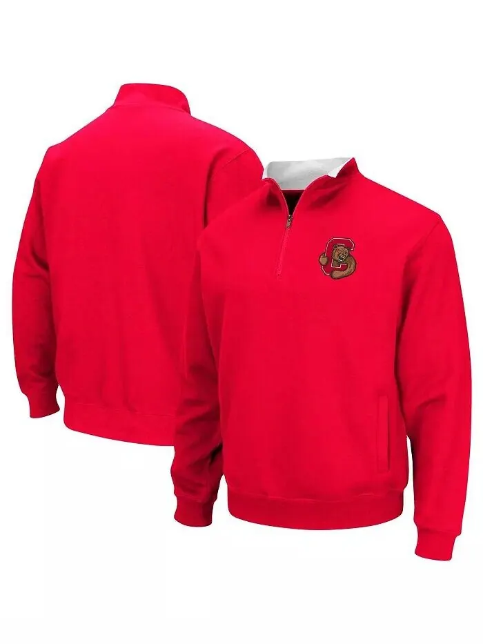 Мужская красная толстовка Cornell Big Red Tortugas Logo Quarter-Zip Colosseum — изображение 1 из 4