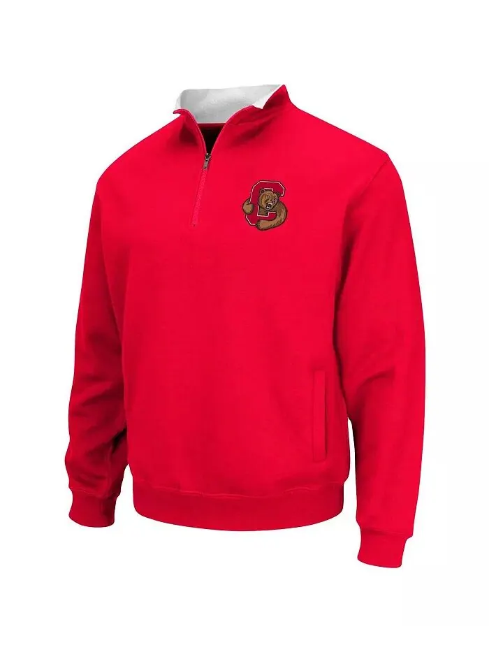 Мужская красная толстовка Cornell Big Red Tortugas Logo Quarter-Zip Colosseum — изображение 3 из 4