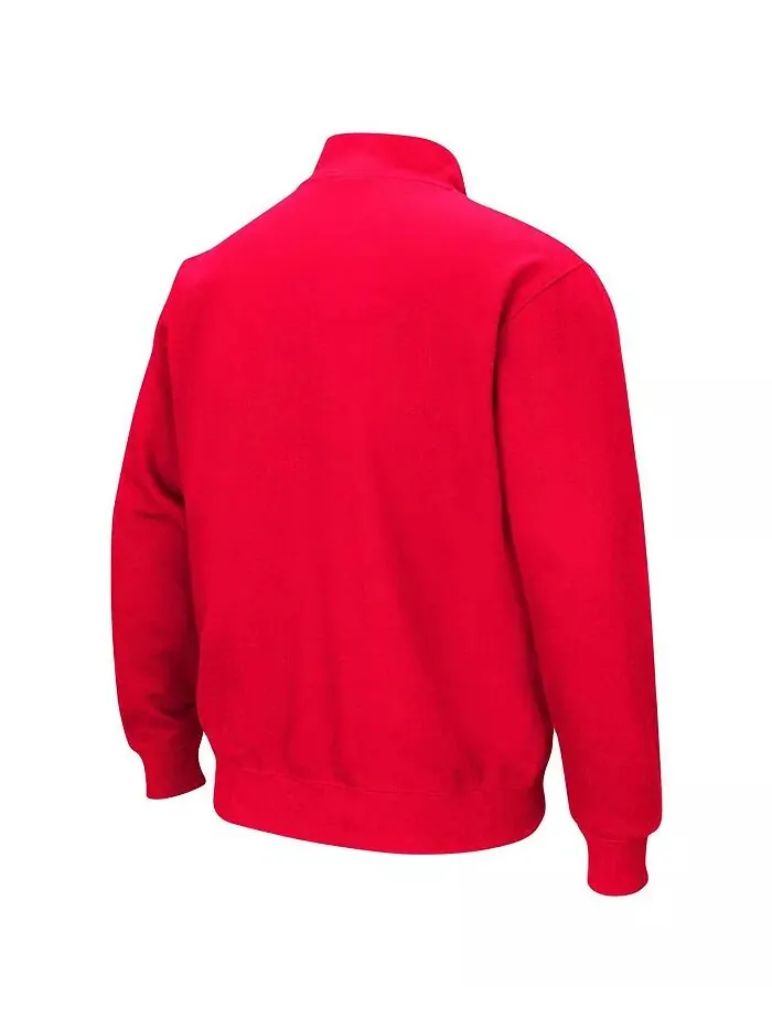 Мужская красная толстовка Cornell Big Red Tortugas Logo Quarter-Zip Colosseum — изображение 4 из 4