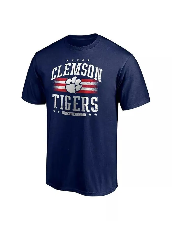 Футболка мужская темно-синяя Clemson Tigers Americana Fanatics — изображение 2 из 3